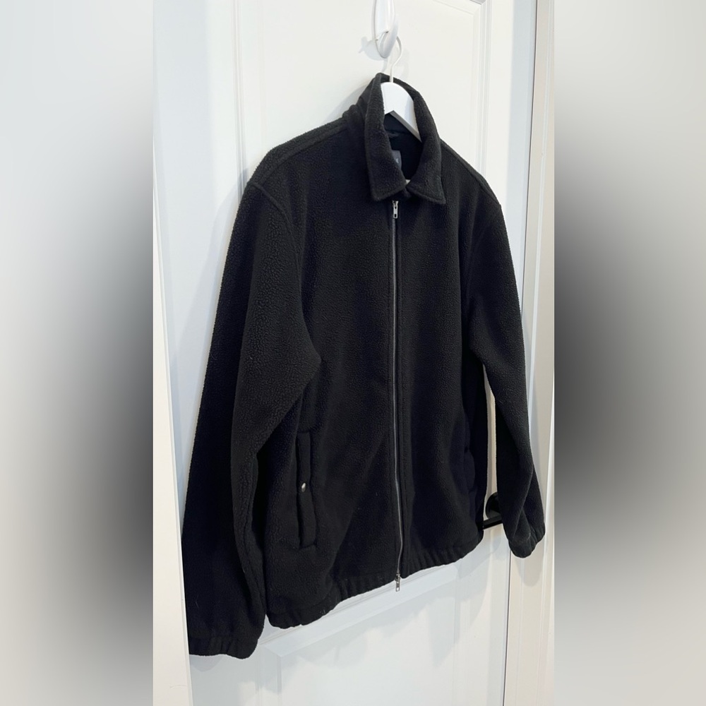 Slate and Stone Men's Black Full Zip Fleece Jacket Size M - Picture 2 of 8